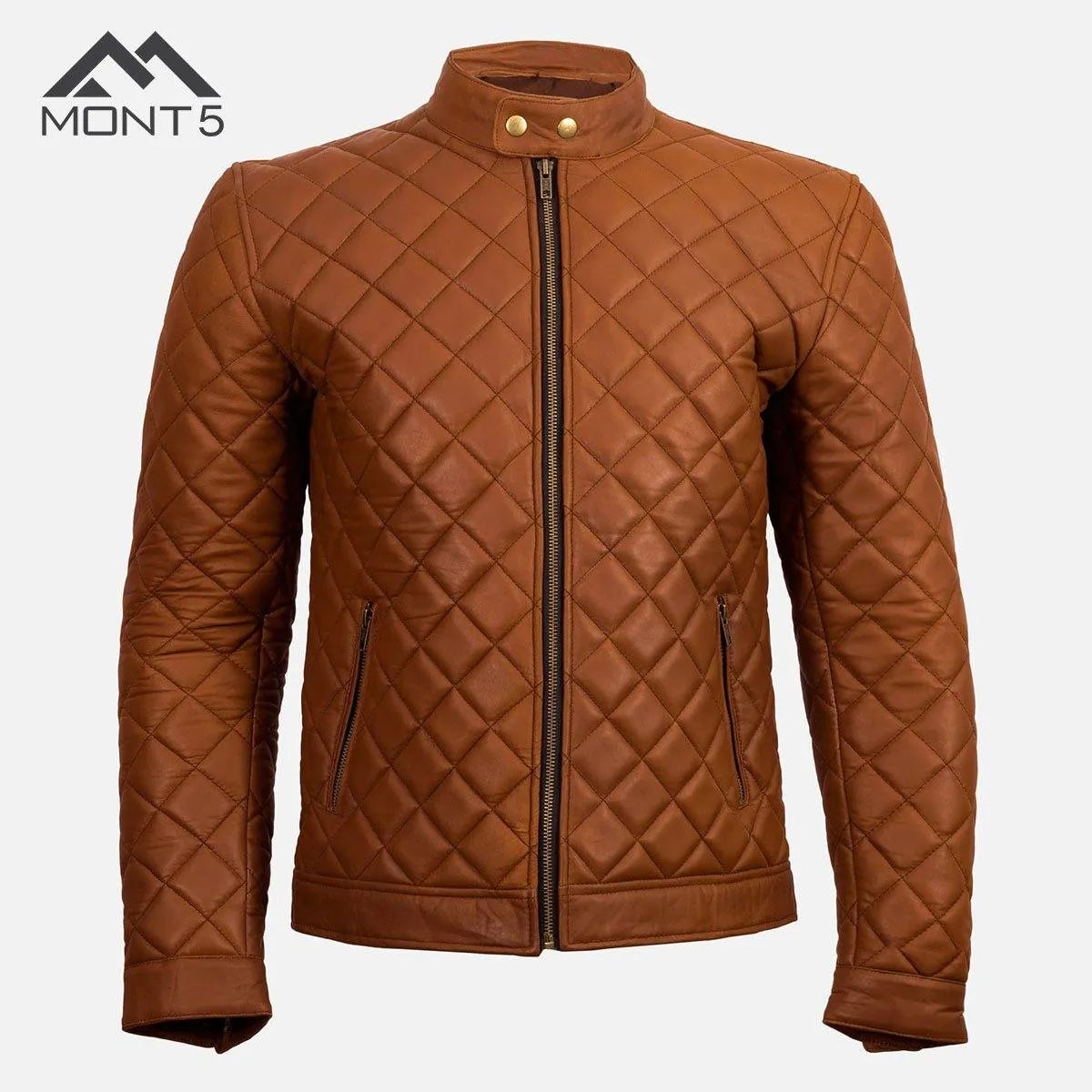 MONT5 - Trivor Tan Cafe Racer Jacket