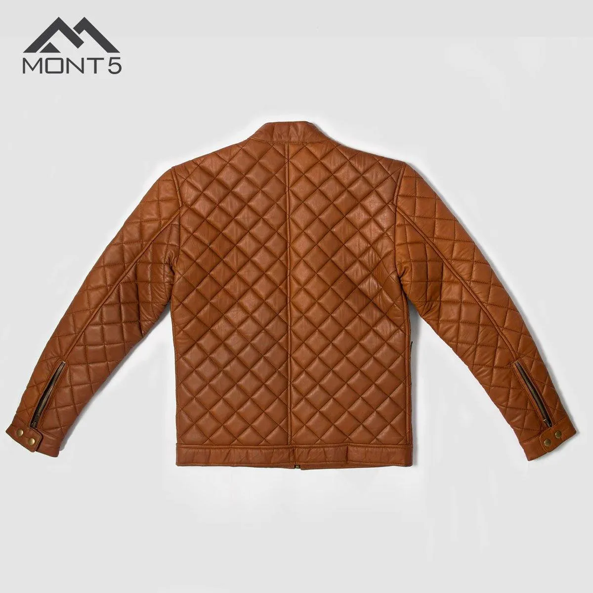 MONT5 - Trivor Tan Cafe Racer Jacket