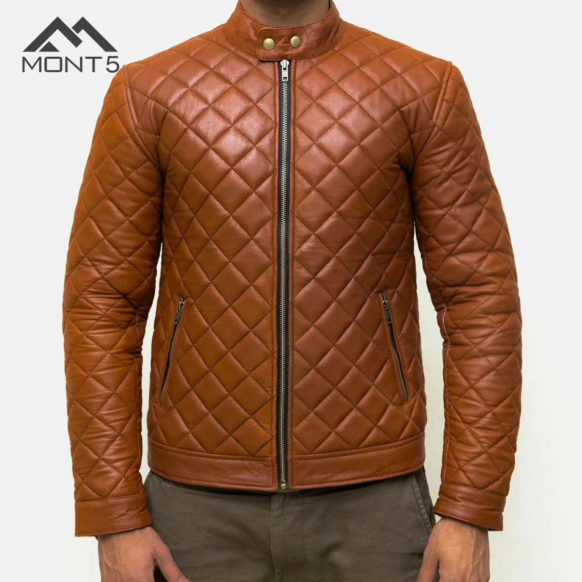 MONT5 - Trivor Tan Cafe Racer Jacket