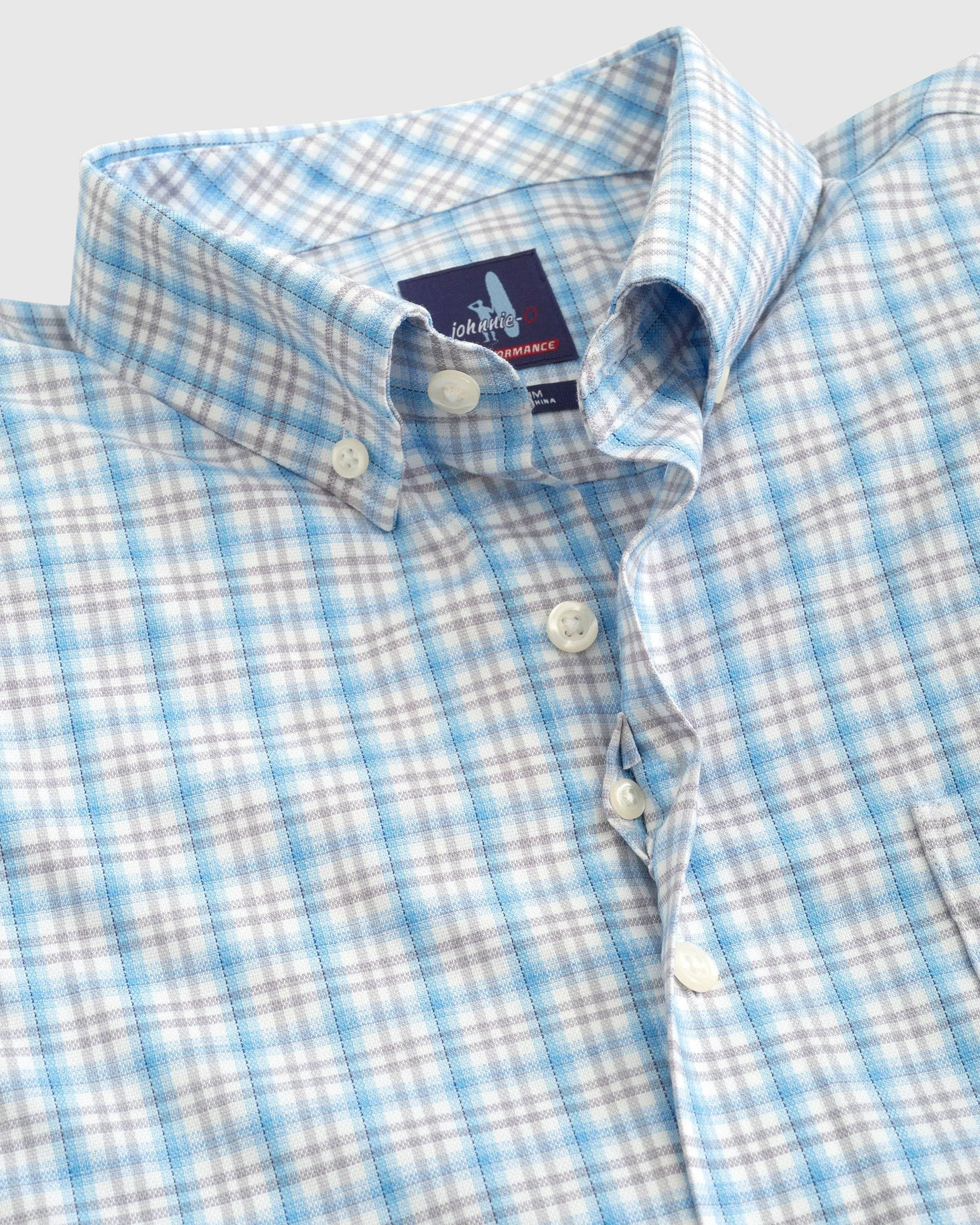 Novak PREP-FORMANCE Button Up Shirt in Maliblu by Johnnie-O