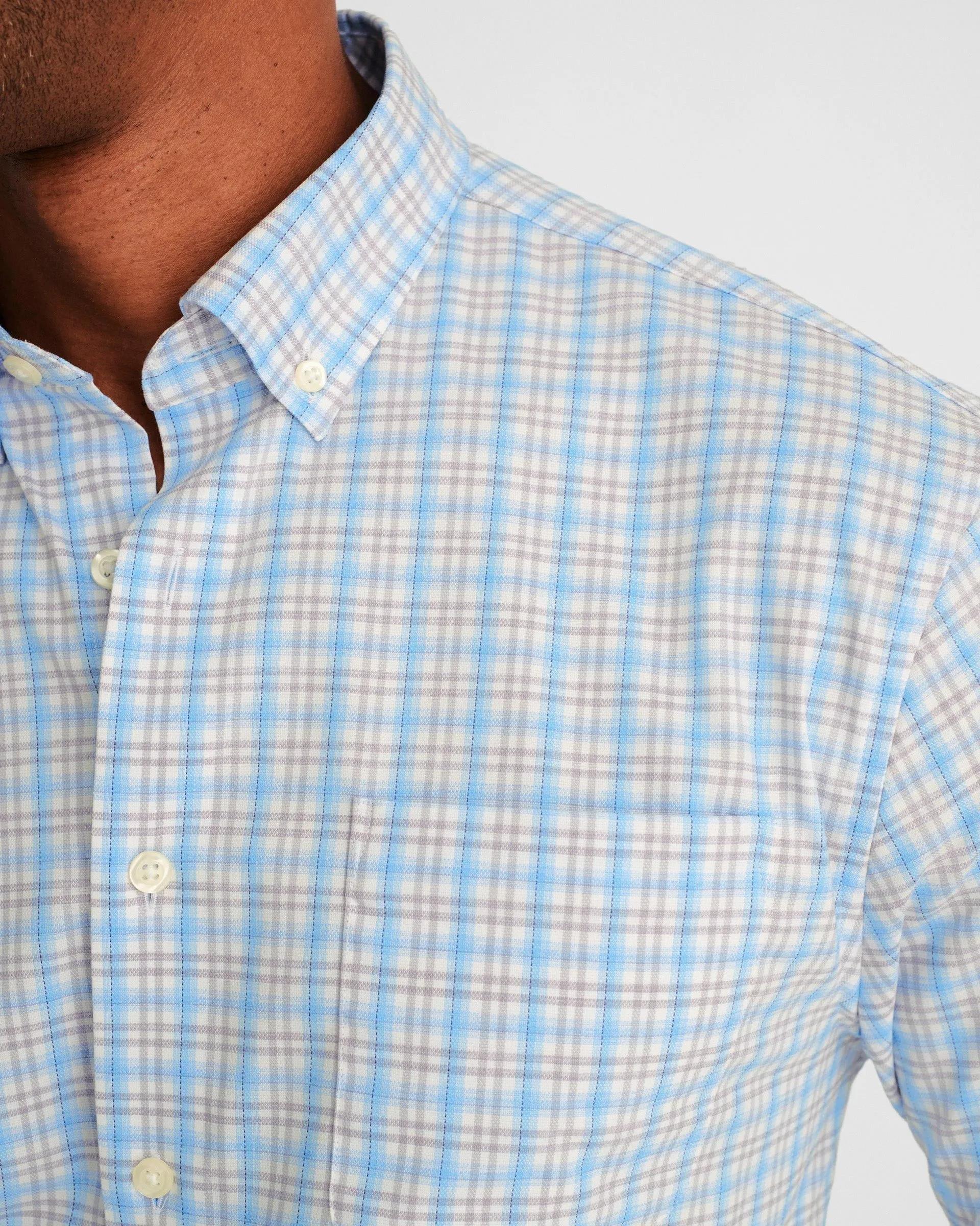 Novak PREP-FORMANCE Button Up Shirt in Maliblu by Johnnie-O