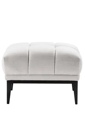 (Open Box)  White Tufted Accent Stool | Eichholtz Aurelio
