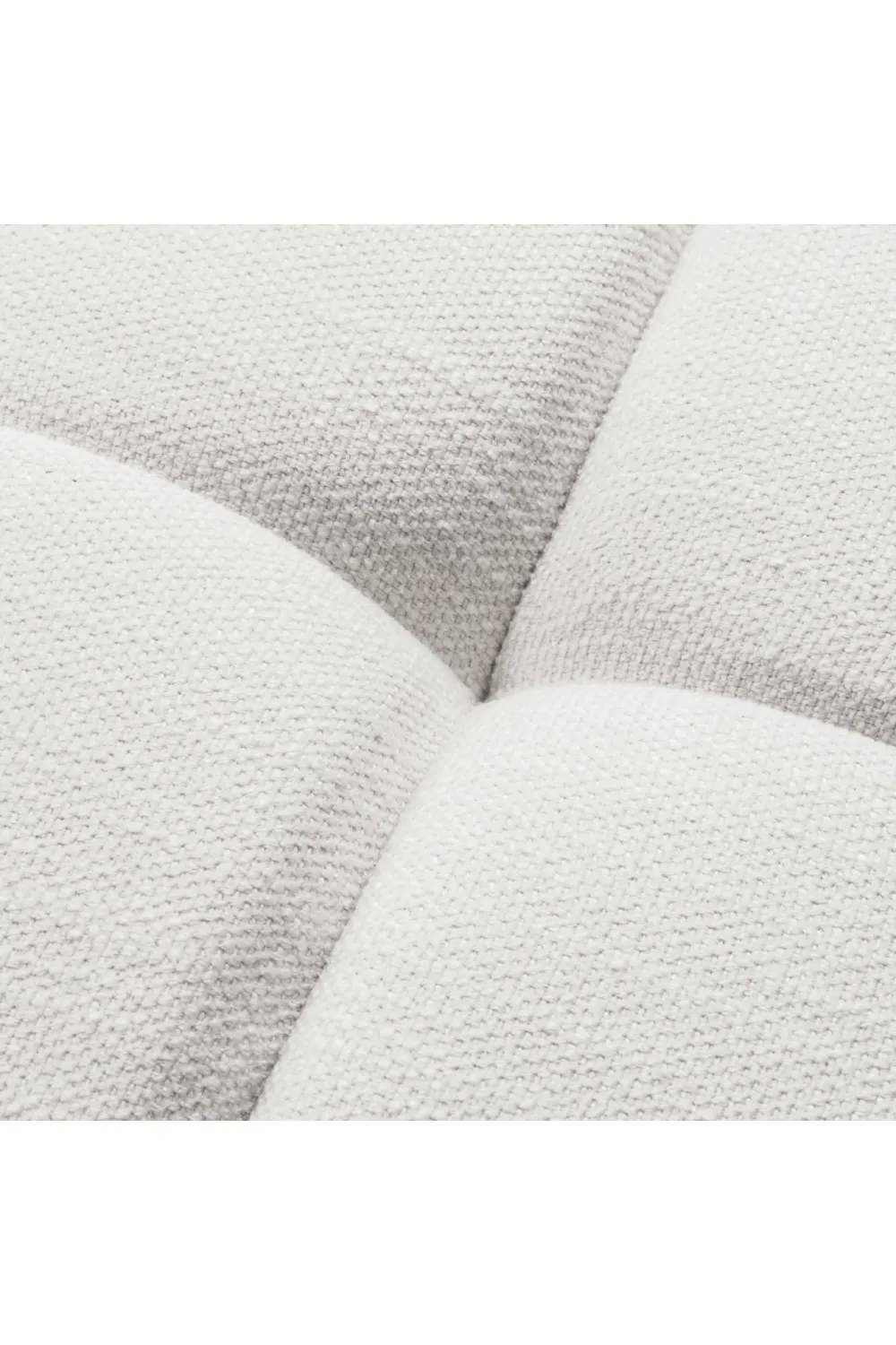 (Open Box)  White Tufted Accent Stool | Eichholtz Aurelio