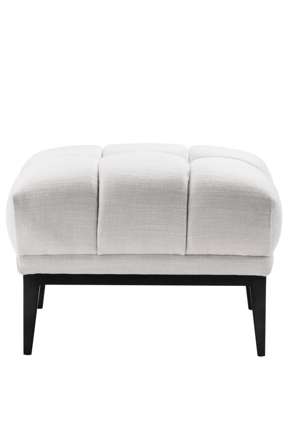 (Open Box)  White Tufted Accent Stool | Eichholtz Aurelio