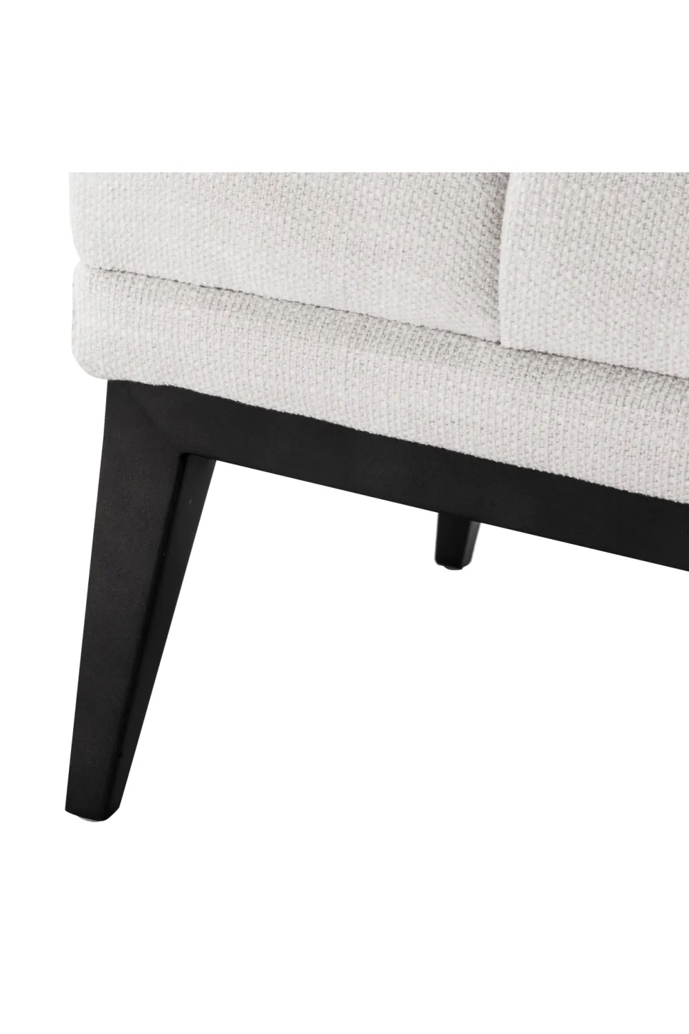 (Open Box)  White Tufted Accent Stool | Eichholtz Aurelio