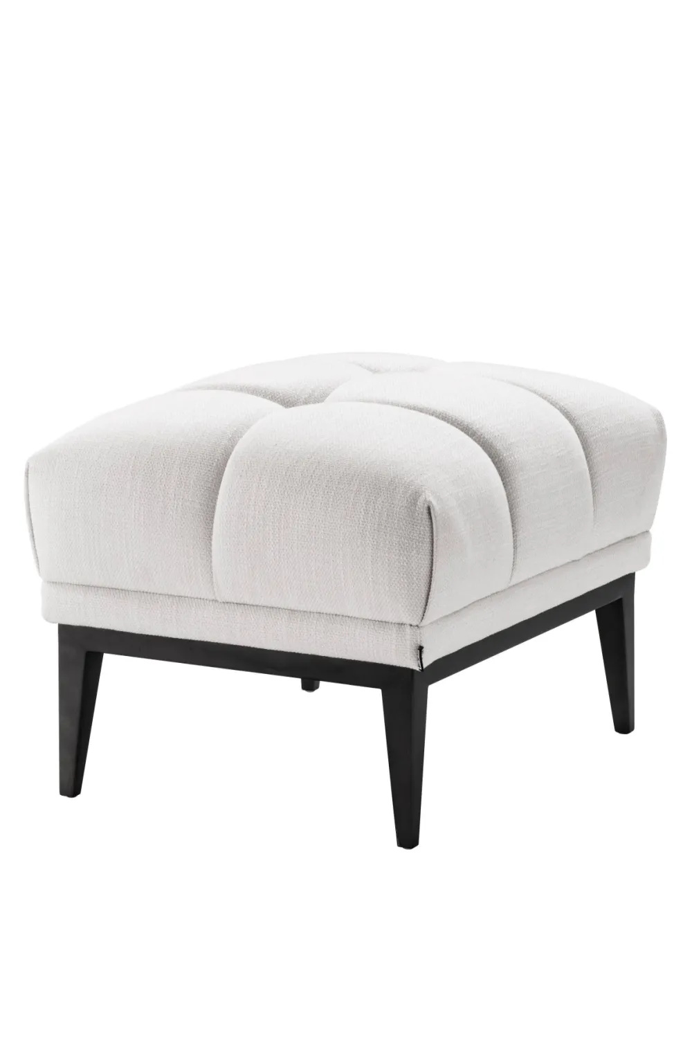 (Open Box)  White Tufted Accent Stool | Eichholtz Aurelio