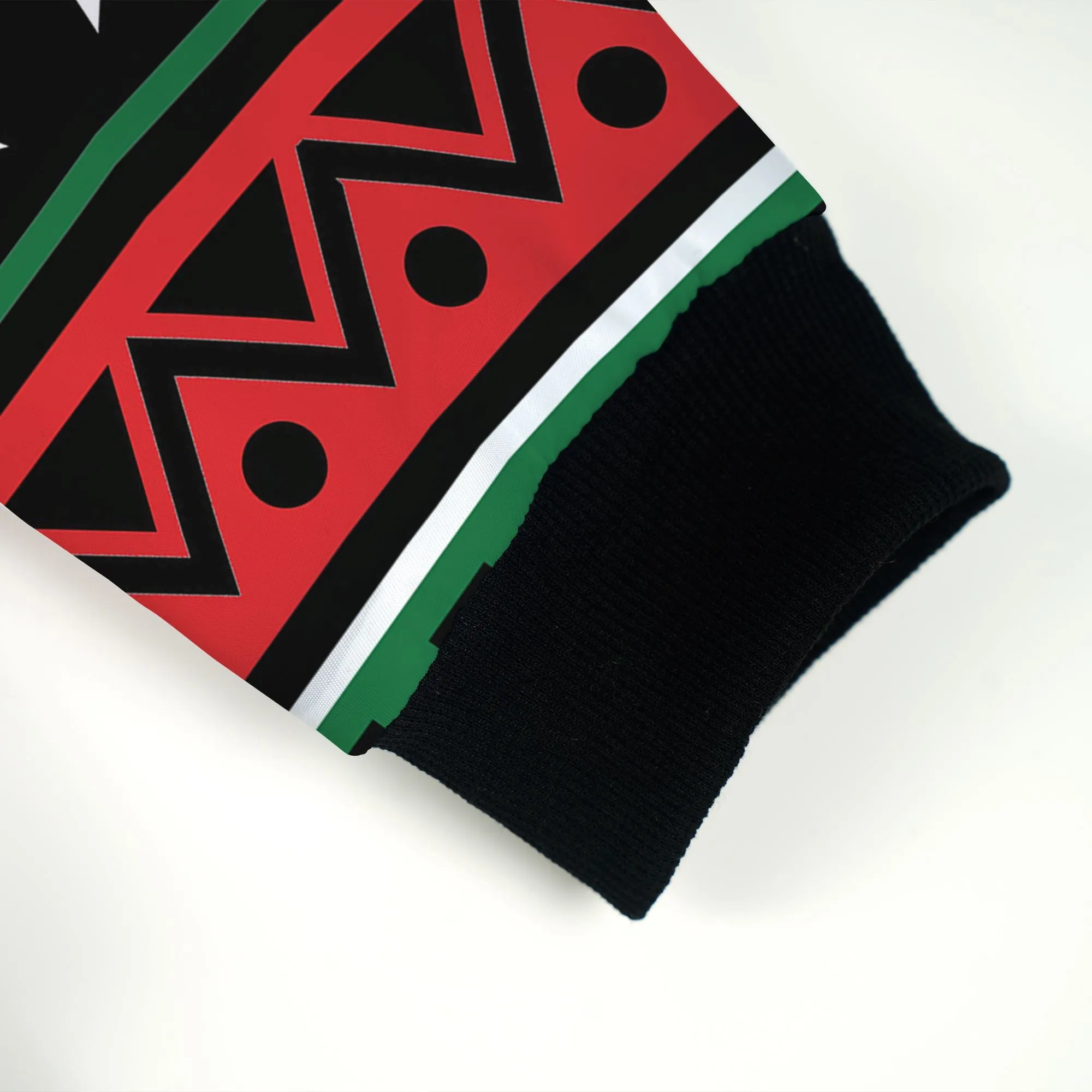 Vibrant Pan African Block Art & Patterned Bomber Jacket – Unisex Fashion Statement