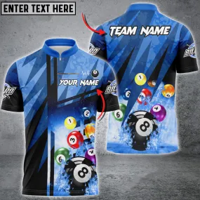 Personalized Billiards Abstract Grunge Texture XX Multicolor Option Customized Name 3D Jersey Shirt