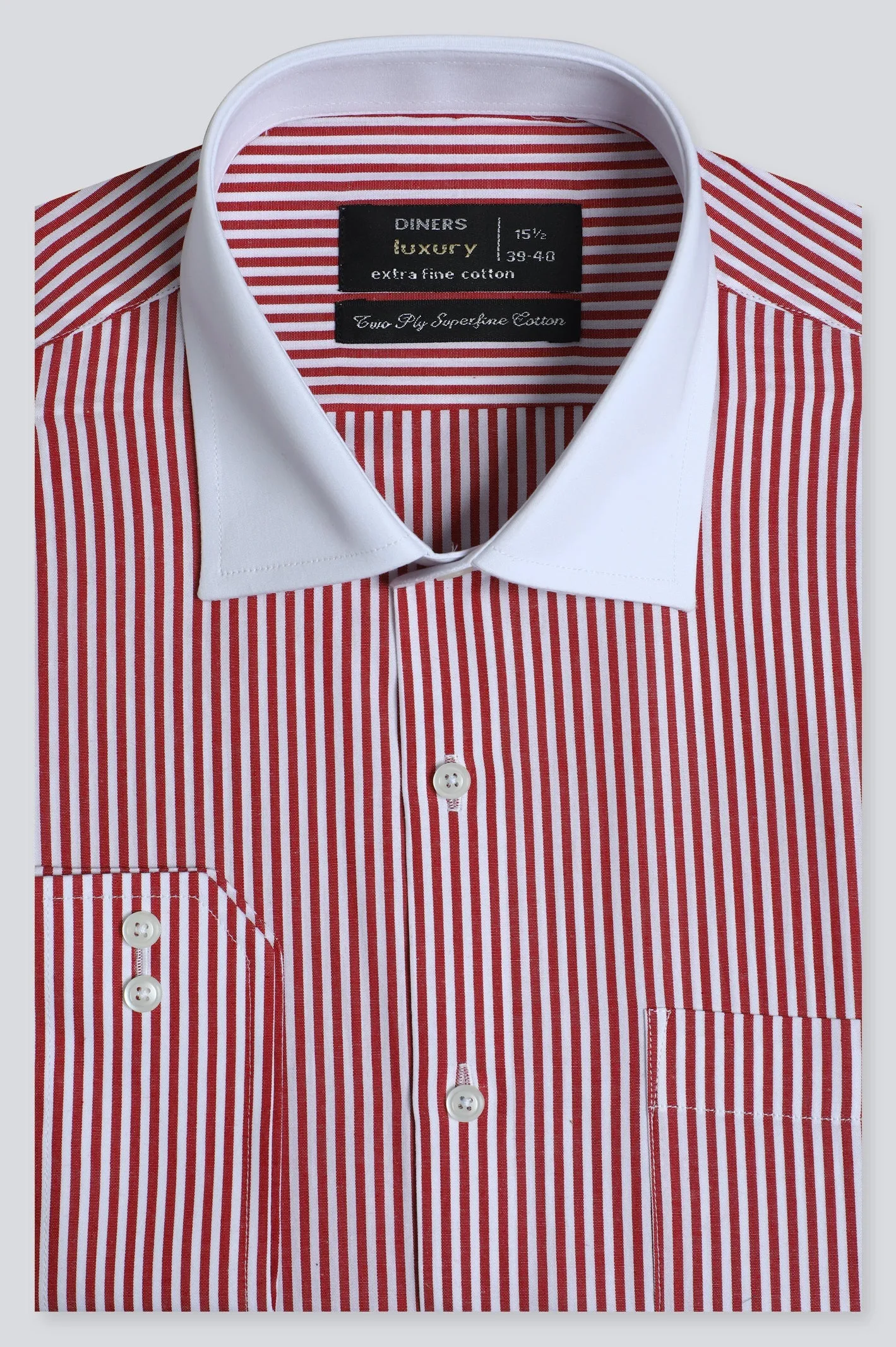 Red Stripe Formal Shirt
