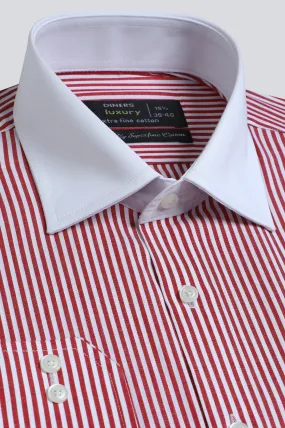 Red Stripe Formal Shirt