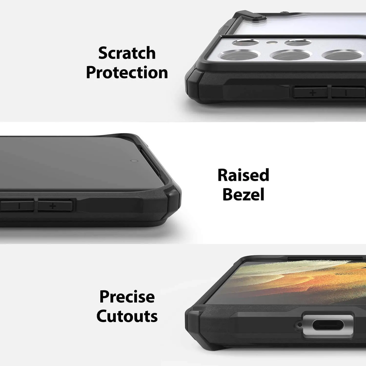 Ringke Samsung Galaxy S21 Ultra 5G Case Fusion X Design Camo Black