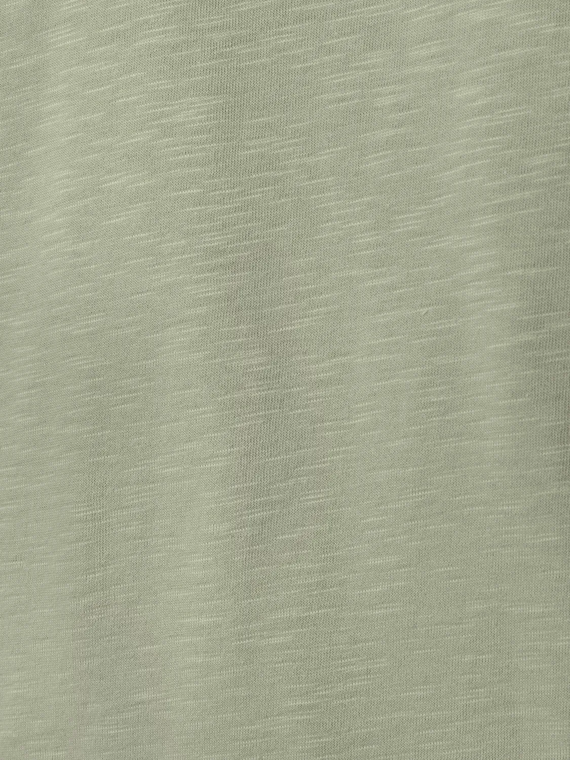 Round Neck T-Shirt with Rolled Sleeve Cuffs and Subtle Logo Print | Smoke