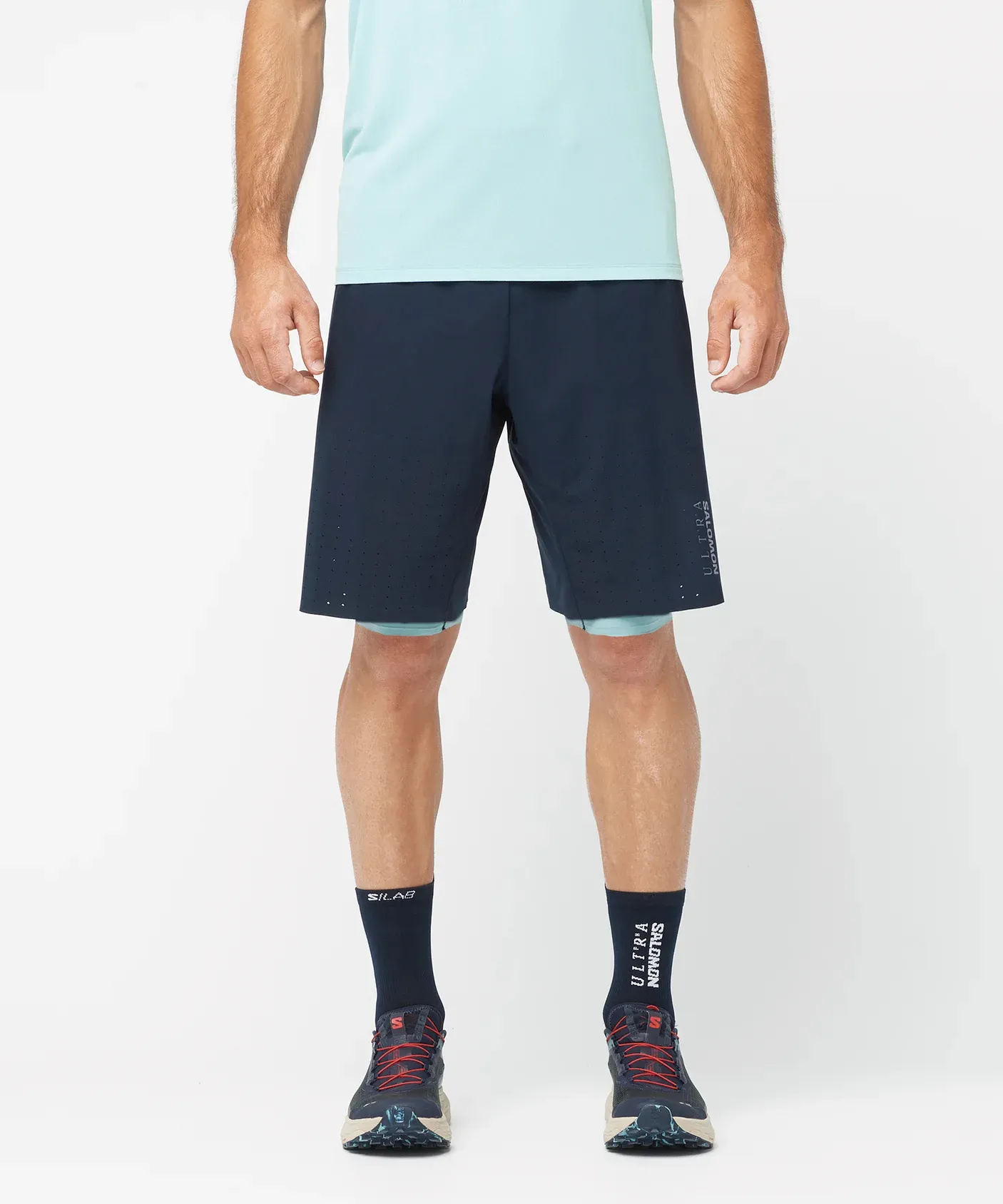 Salomon Men&#x27;s S/Lab Ultra 2in1 Shorts Night Sky/Cameo Blue | Buy Salomon Men&#x27;s S/Lab Ultra 2in1 Shorts Night Sky/Cameo Blue here | Outnorth
