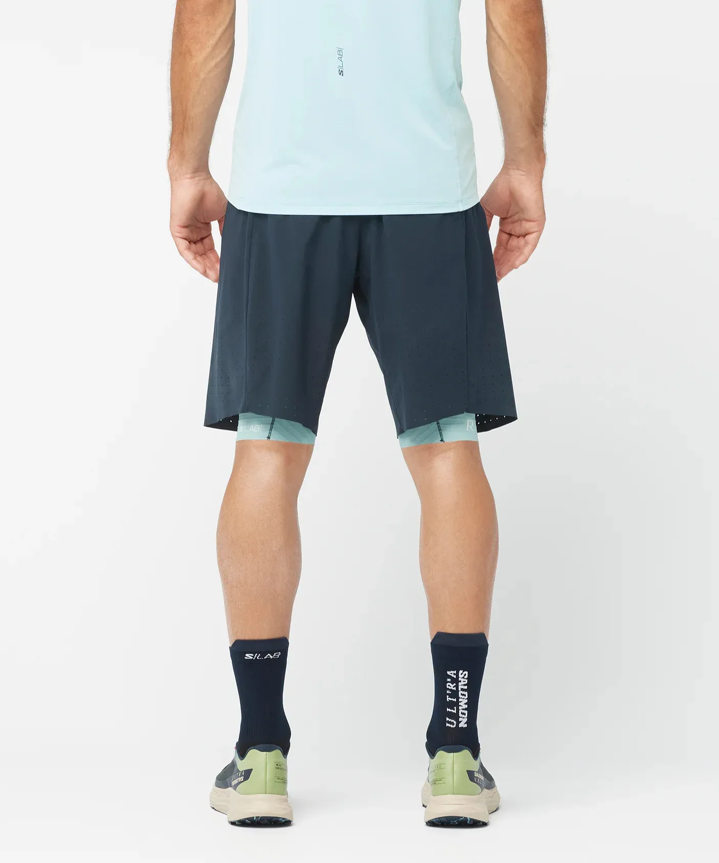 Salomon Men&#x27;s S/Lab Ultra 2in1 Shorts Night Sky/Cameo Blue | Buy Salomon Men&#x27;s S/Lab Ultra 2in1 Shorts Night Sky/Cameo Blue here | Outnorth