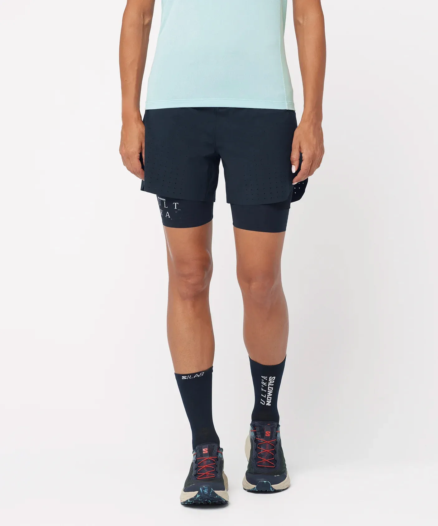 Salomon Women&#x27;s S/Lab Ultra 2in1 Shorts Night Sky/Night Sky | Buy Salomon Women&#x27;s S/Lab Ultra 2in1 Shorts Night Sky/Night Sky here | Outnorth