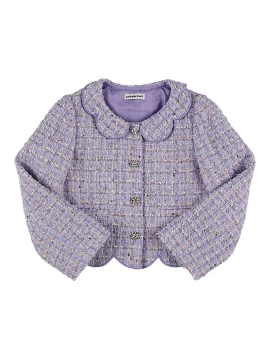 Self-portrait   Bouclé cropped jacket 