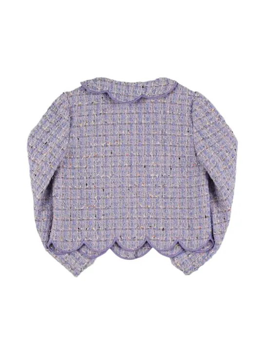 Self-portrait   Bouclé cropped jacket 
