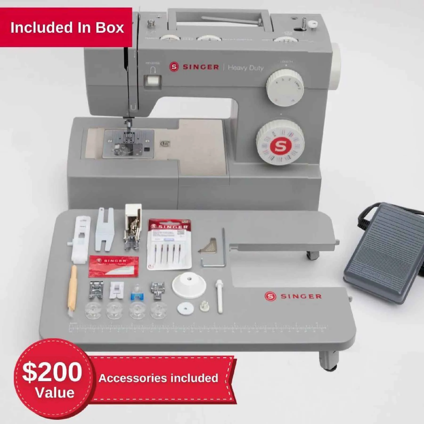 SINGER® Heavy Duty 6360 Sewing Machine with Extension Table