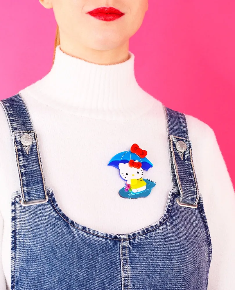 Singing in the rain Hello Kitty brooch