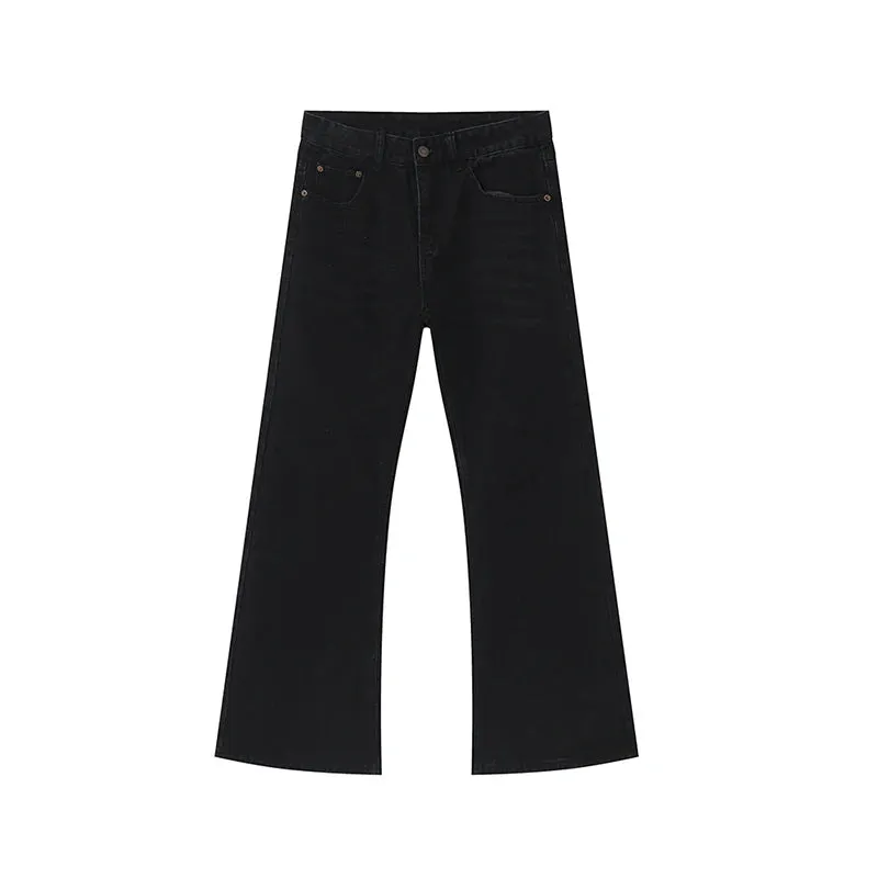Summer Stylish men Micro Horn Washed Jeans American Style High Street Casual Solid Color Denim Pants Male 9C6170