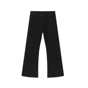 Summer Stylish men Micro Horn Washed Jeans American Style High Street Casual Solid Color Denim Pants Male 9C6170