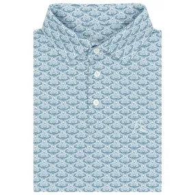The Notre Dame Stadium™ | Collegiate Polo | The Notre Dame Stadium - White/Indigo Blue