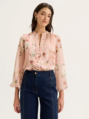 Waltz of Flowers Shirt in Soft Pink/Multi